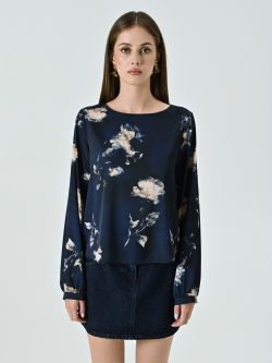 Bluse mit grünem Blumenmuster det_2
