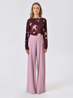 Burgundy Floral Blouse det_1