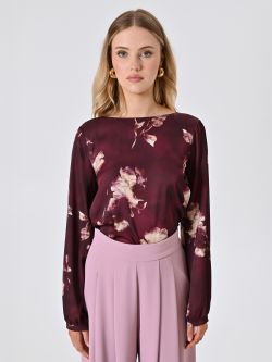 Burgundy Floral Blouse det_2