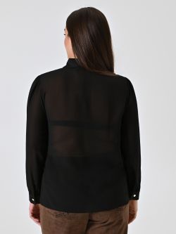 Curvy Black Satin Shirt det_3