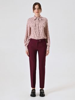 Burgundy Trousers in Technical Fabric det_1