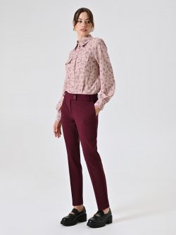 Burgundy Trousers in Technical Fabric in_i7