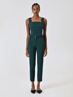 Green Trousers in Technical Fabric det_1