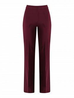 Ausgestellte Hose in Bordeaux aus technischem Gewebe det_4