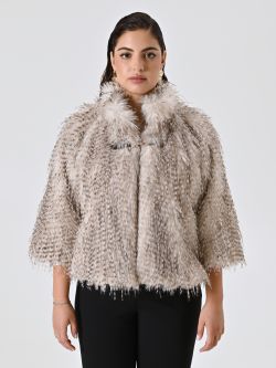 Curvy Faux Fur Jacket det_2