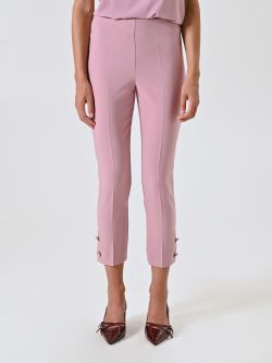 Straight Trousers in Mauve Pink Technical Fabric det_2