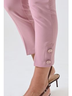 Straight Trousers in Mauve Pink Technical Fabric in_i5