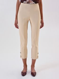 Pantaloni Straight in Tessuto Tecnico Beige Scuro det_2
