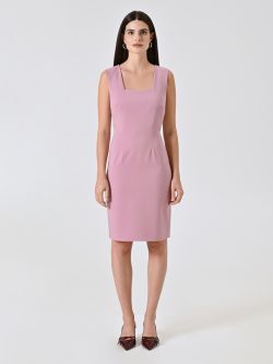Vestido de tubo con escote cuadrado det_1