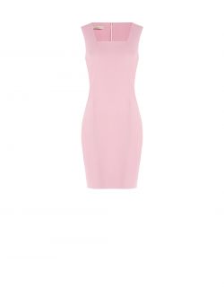 Vestido de tubo con escote cuadrado det_4