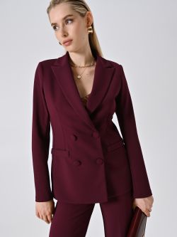 Zweireihige Jacke in Bordeaux aus Scuba-Handkreppstoff sp_e1