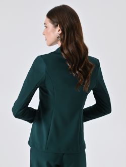 Chaqueta cruzada de neopreno crepé verde det_3