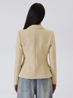 Jasnobeżowa marynarka dwurzędowa det_3