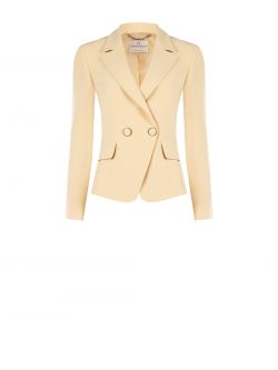 Jasnobeżowa marynarka dwurzędowa det_4