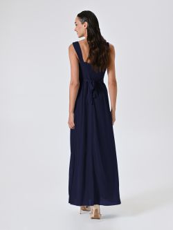 Langes Tüllkleid in Blau det_2