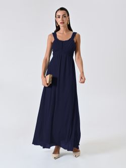 Langes Tüllkleid in Blau sp_e1