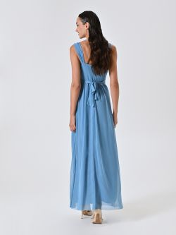 Long Light Blue Tulle Dress det_3
