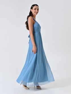 Abito Lungo in Tulle Azzurro in_i7