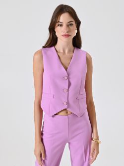 Waistcoat in Orchid Pink Technical Fabric in_i7