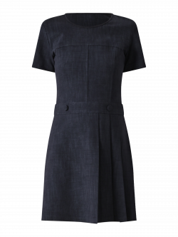 Sukienka z tkaniny slub punto Milano z efektem denimu det_4
