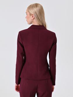 Zweireihige Jacke in Bordeaux aus technischem Gewebe det_3
