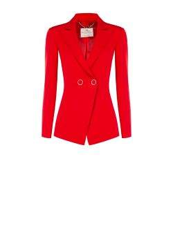 Red Double-Breasted Jacket in Technical Fabric det_4