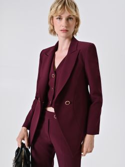 Veste croisée bordeaux en tissu technique sp_e1