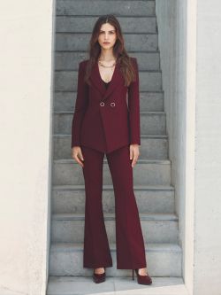 Veste croisée bordeaux en tissu technique sp_e1