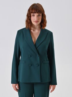 Veste Curvy Verte Croisée det_2