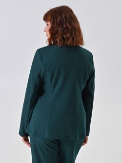 Veste Curvy Verte Croisée det_3