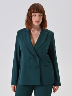Veste Curvy Verte Croisée in_i7