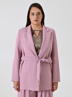 Chaqueta curvy tipo bata en cady malva det_2