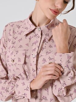 Floral Print Shirt in Pink and Burgundy in_i5