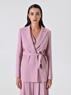 Wrap Jacket in Mauve Pink Cady det_2