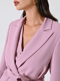 Wrap Jacket in Mauve Pink Cady in_i5