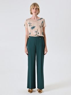 Green Wide Trousers det_1
