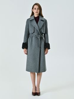 Three-in-One Coat with Fur-effect Cuffs det_1