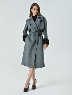 Three-in-One Coat with Fur-effect Cuffs in_i7