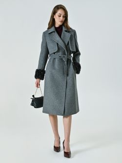 Cappotto Tre in Uno con Polsini effetto Pelliccia  sp_e1