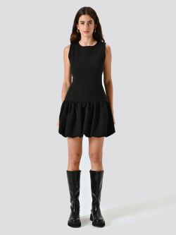 Black Flouncy Dress det_1