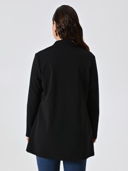 Curvy Black Open Jacket det_3