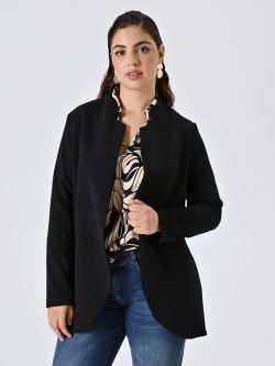 Curvy Black Open Jacket in_i7