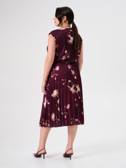 Vestido plisado curvy con estampado floral det_3