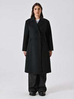 Cappotto Curvy Nero in Velour det_1