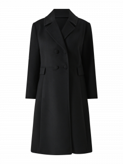 Cappotto Curvy Nero in Velour det_4