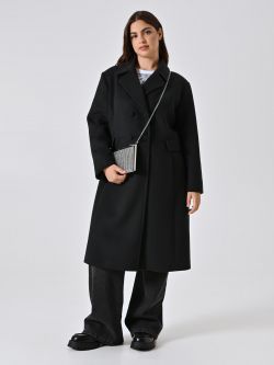 Cappotto Curvy Nero in Velour sp_e1