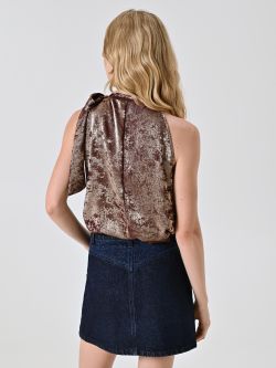 Top halter bordeaux à nœud det_3