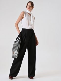 Black Tailored Trousers with Pleats sp_e1