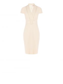 Tubino Beige Chiaro in Scuba Mano Crepe det_4