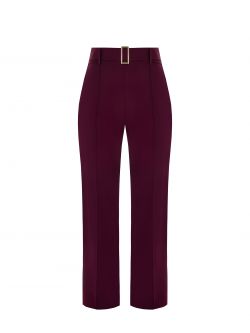 Curvy Burgundy Trousers with Buckle det_4